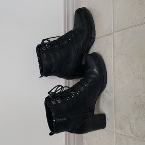Geox Respira Black Leather Boots Size EU 39 / US 8.5